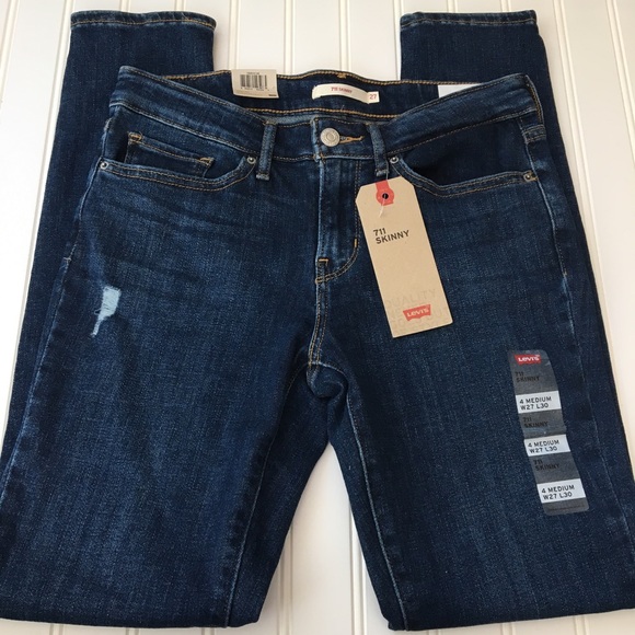Levi's Denim - Levi’s 711 skinny mid rise distressed jeans 27 💐HOST PICK💐💐